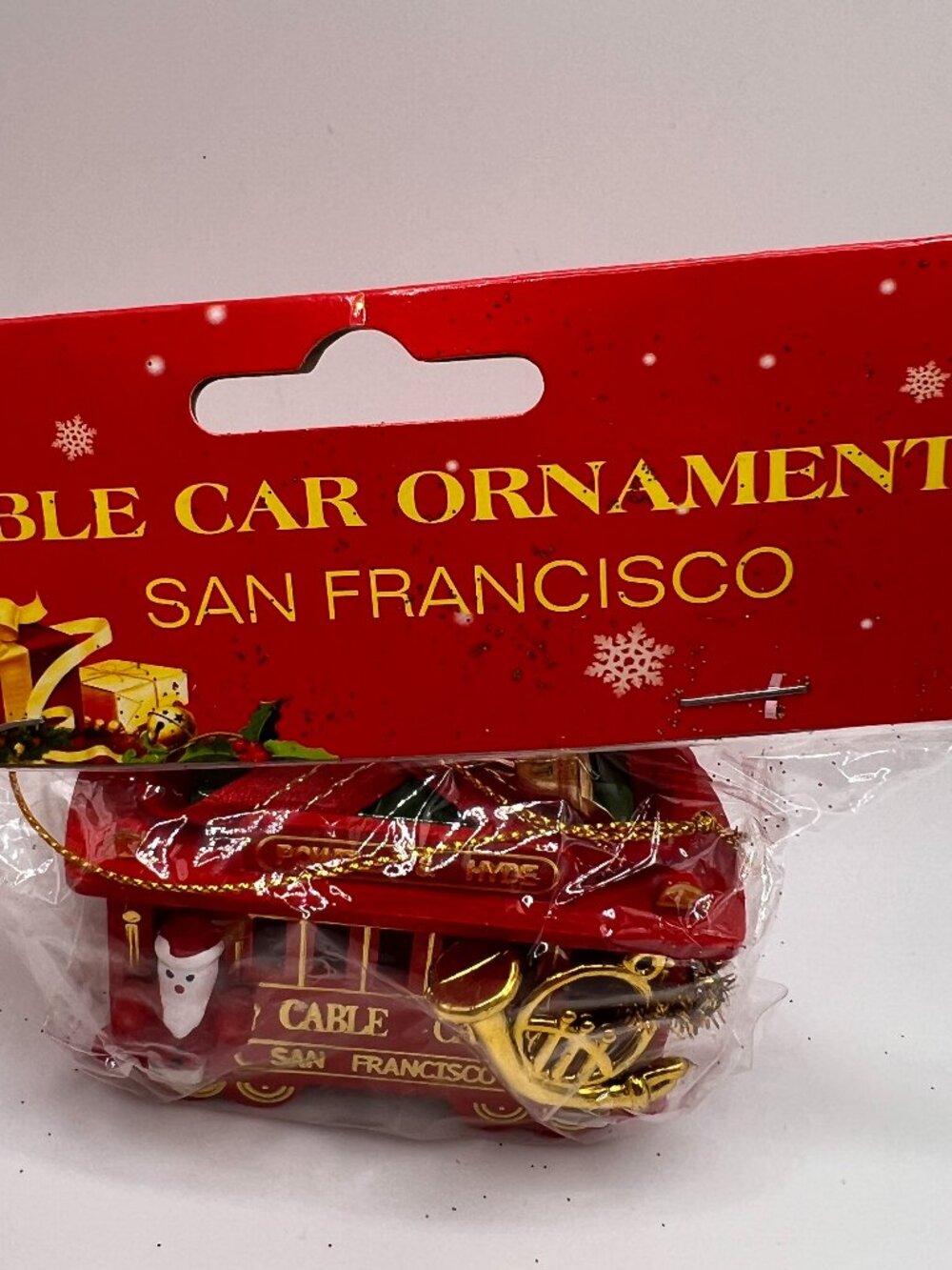 San Francisco Trolley Cable Car Christmas Ornament In Original Packaging